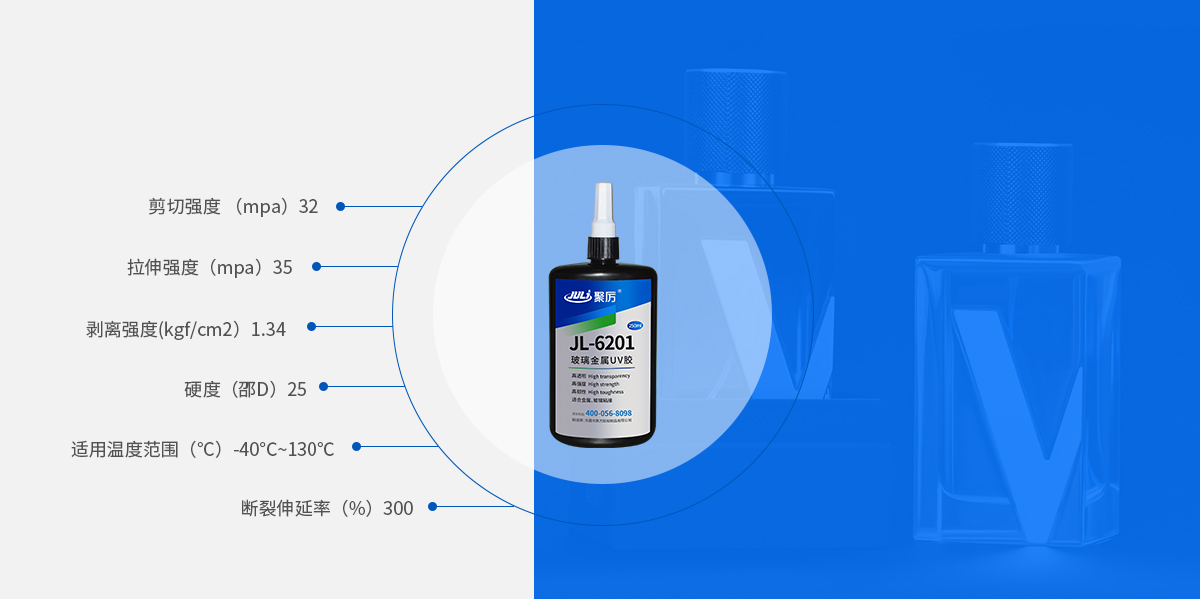 玻璃粘金属专用UV无影胶产品参数